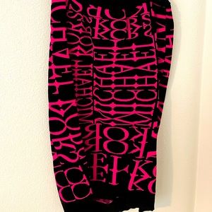 Michael Kors pink logo stretch pencil skirt